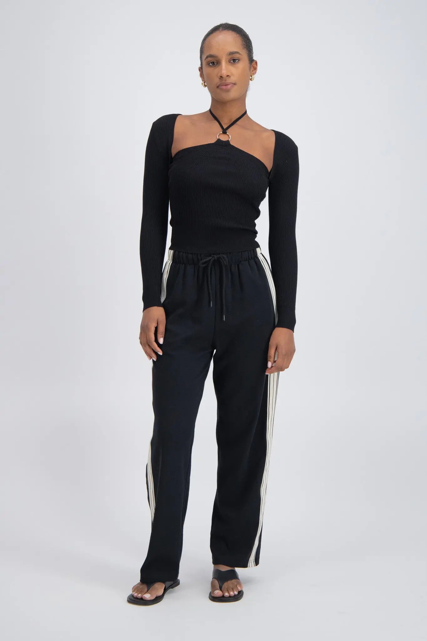Panarea Trackpant in Black Jasmine Alexa