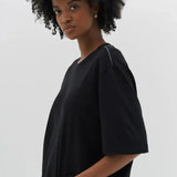Slouch Boyfriend Short Sleeve T-shirt in Black