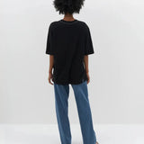 Slouch Boyfriend Short Sleeve T-shirt in Black