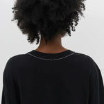 Slouch Boyfriend Short Sleeve T-shirt in Black