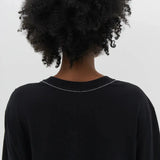 Slouch Boyfriend Short Sleeve T-shirt in Black