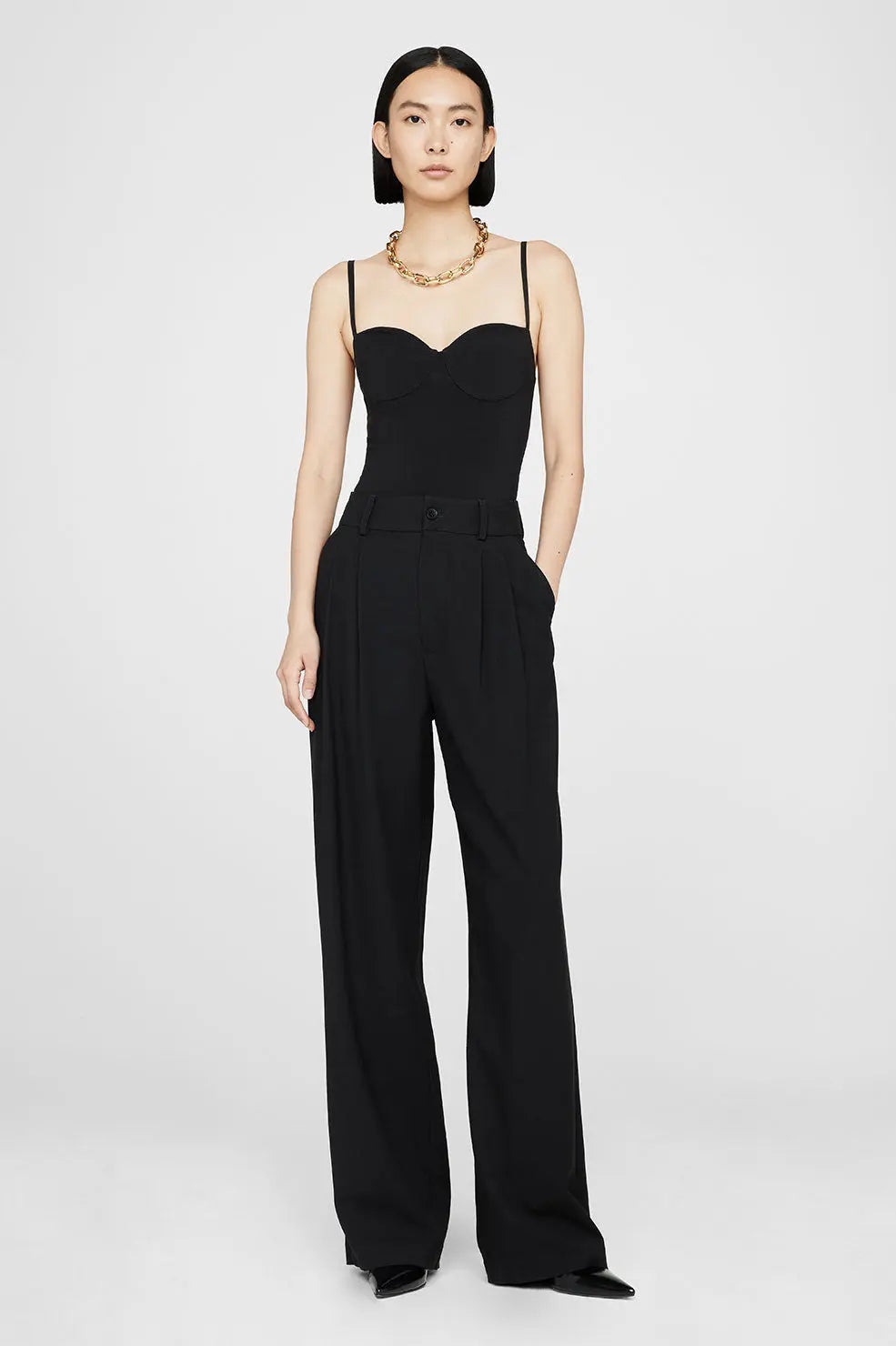 Carrie Pant in Black Twill