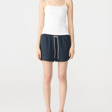 Crushed Cotton Tennis Short in Ink Bassike