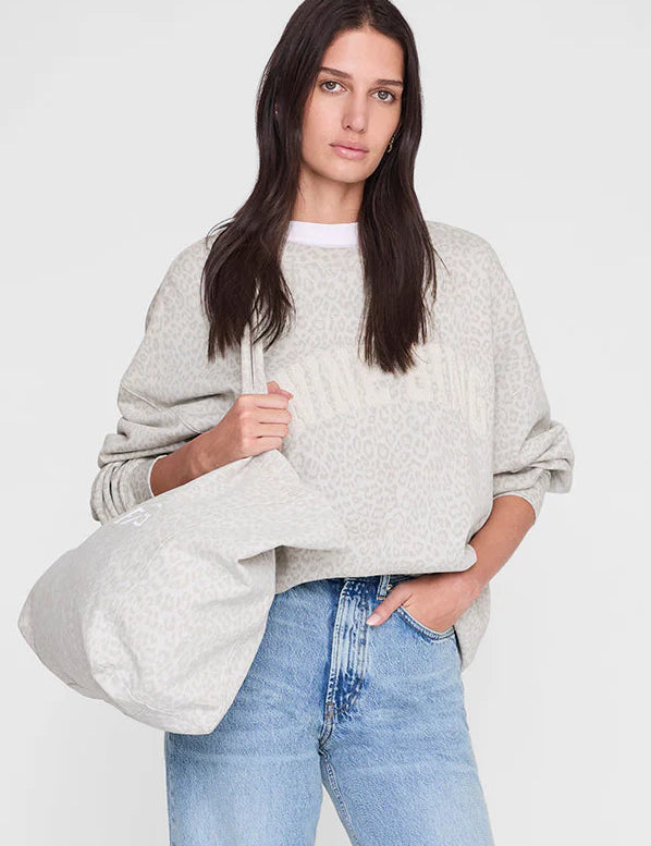 Miles White Leopard Sweatshirt ANINE BING