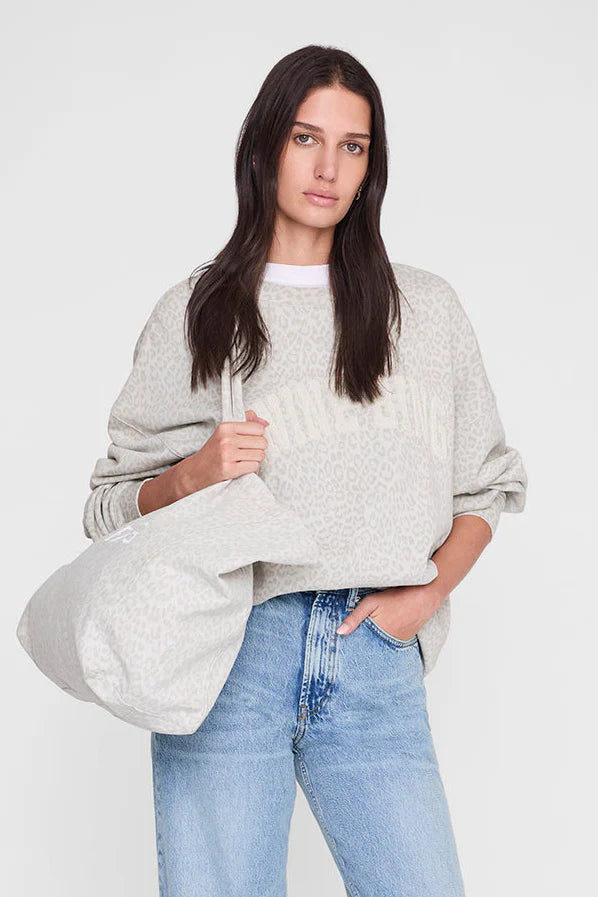 Miles White Leopard Sweatshirt ANINE BING