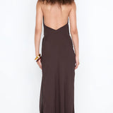 Soneva Wrap Dress in Dark Chocolate