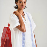 Collared S/Sleeve Shirt in White