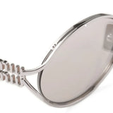 Logo Metal Oval Sunglasses by Miu Miu