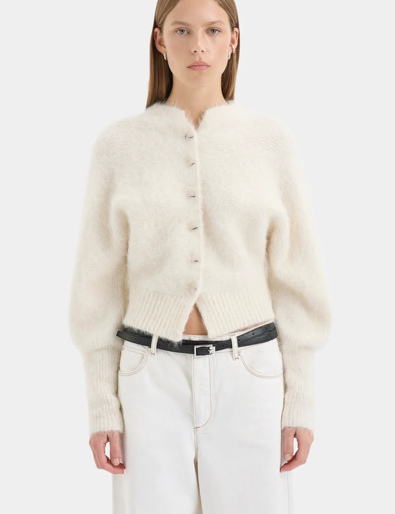Lise Cardigan in Ivory Sir.