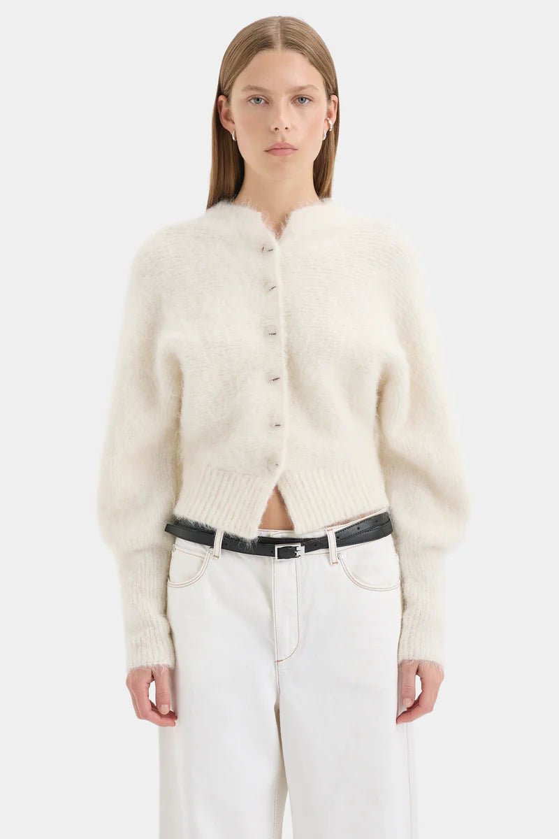 Lise Cardigan in Ivory Sir.
