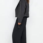 Davie Bomber in Washed Black Bec and Bridge