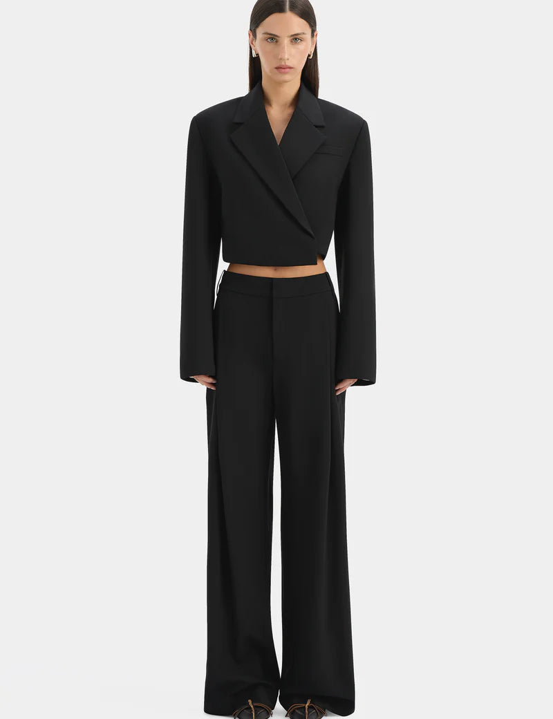 Rivoli Cropped Blazer in Black Sir.