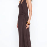 Soneva Wrap Dress in Dark Chocolate