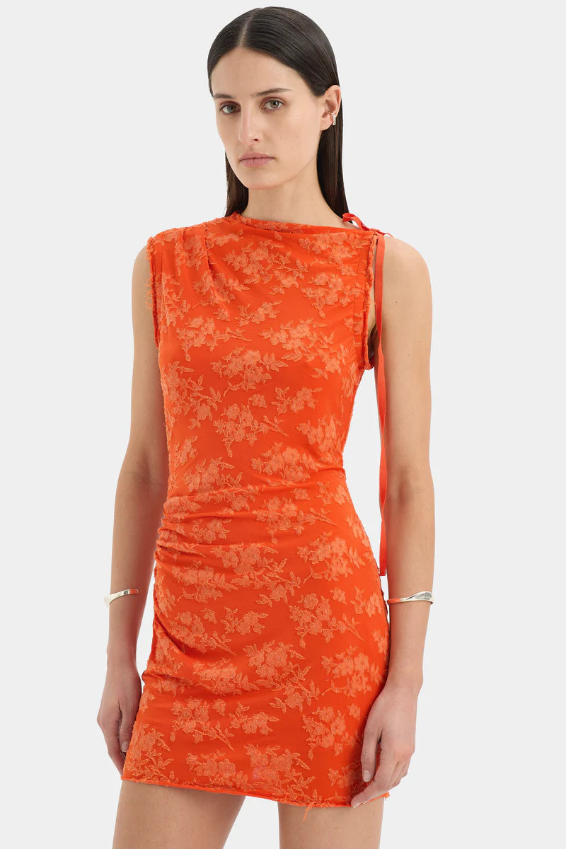 Blanca Mini Dress in Tangerine Sir.
