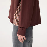 Moto L/S T-Shirt in Cocoa/Pink