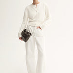 Posie Knit Cardigan in White Elka Collective