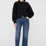 Alto Sweatshirt Framed Monogram Black Anine Bing