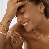 Sweetheart Gold Earrings in Small Arms of Eve