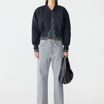 Recycled Cropped Bomber Jacket BASSIKE