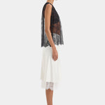 Ingrid Lace Midi Skirt in Ivory Sir.