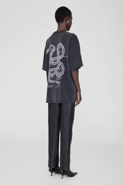 Kent Tee Twisted Snake Tee in Washed Charcoal