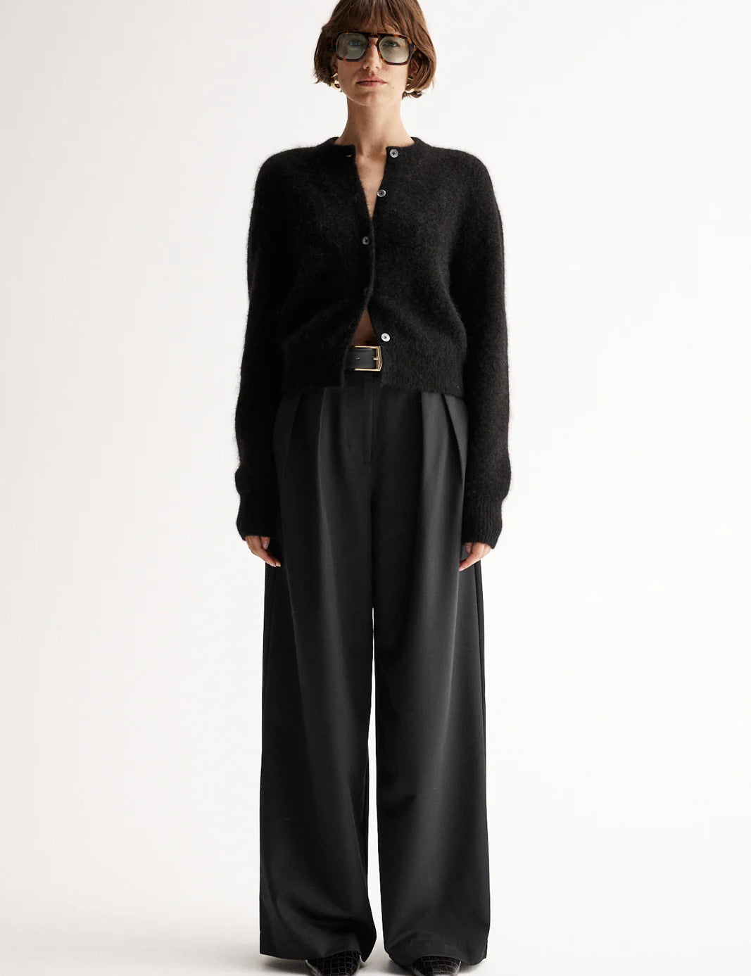 Abigail Knit Cardigan in Black Elka Collective