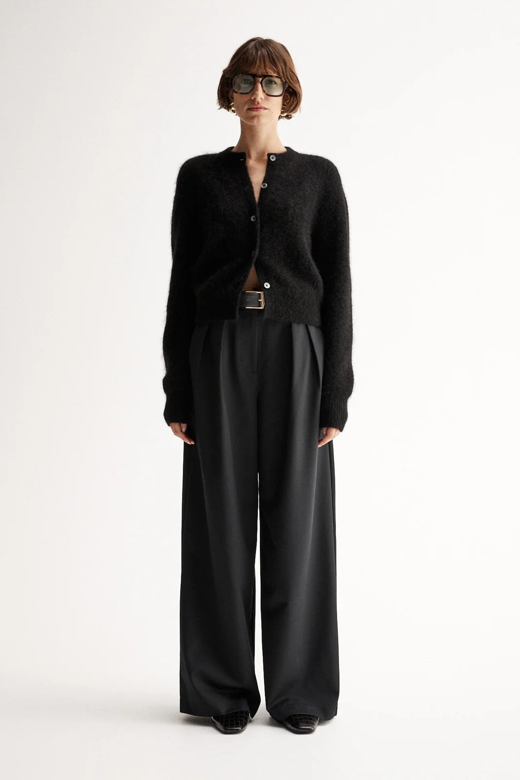 Abigail Knit Cardigan in Black Elka Collective