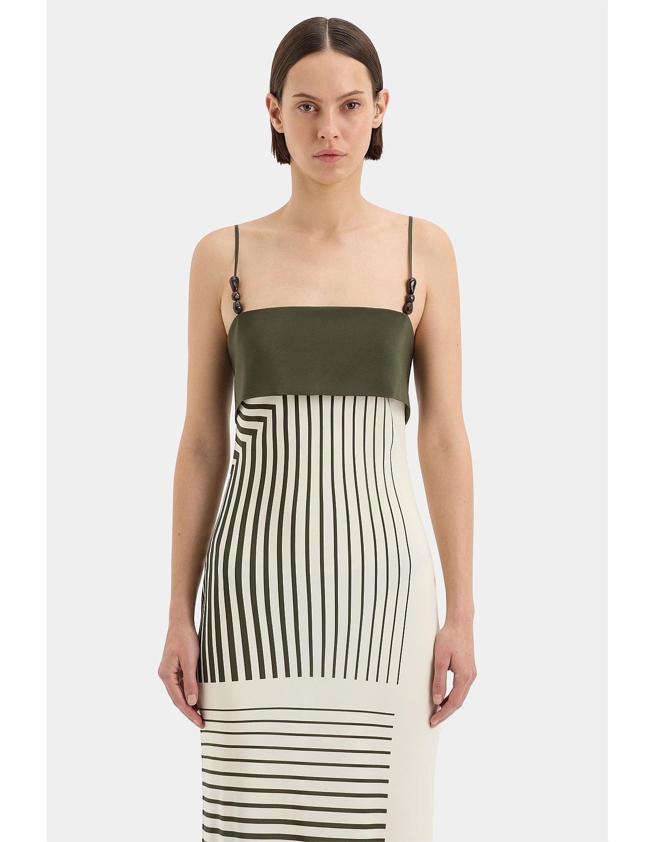 Leilana Slip Dress in Garden Stripe