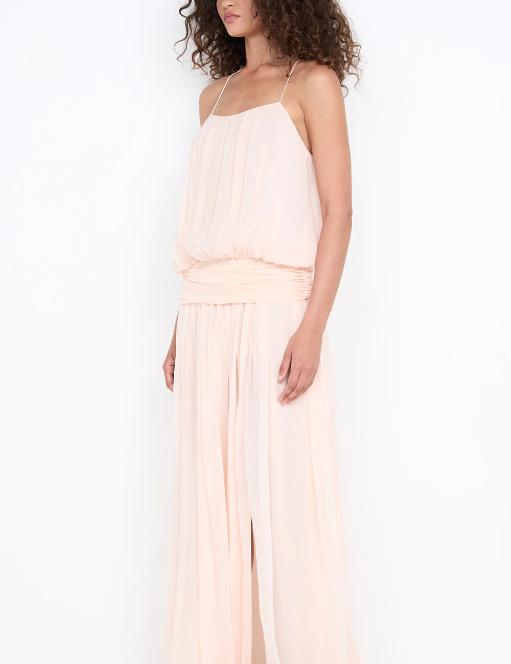 Camille Blouson Dress in Peach Bec and Bridge