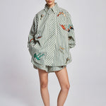 Bisou Embroidered Long Sleeve Shirt Alemais