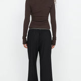 Siera Long Sleeve in Dark Chocolate