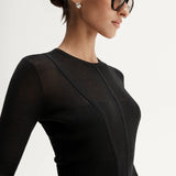 Silia Knit Top in Black