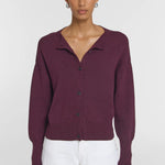 Hart Merino Cardigan in Burgundy Viktoria + Woods