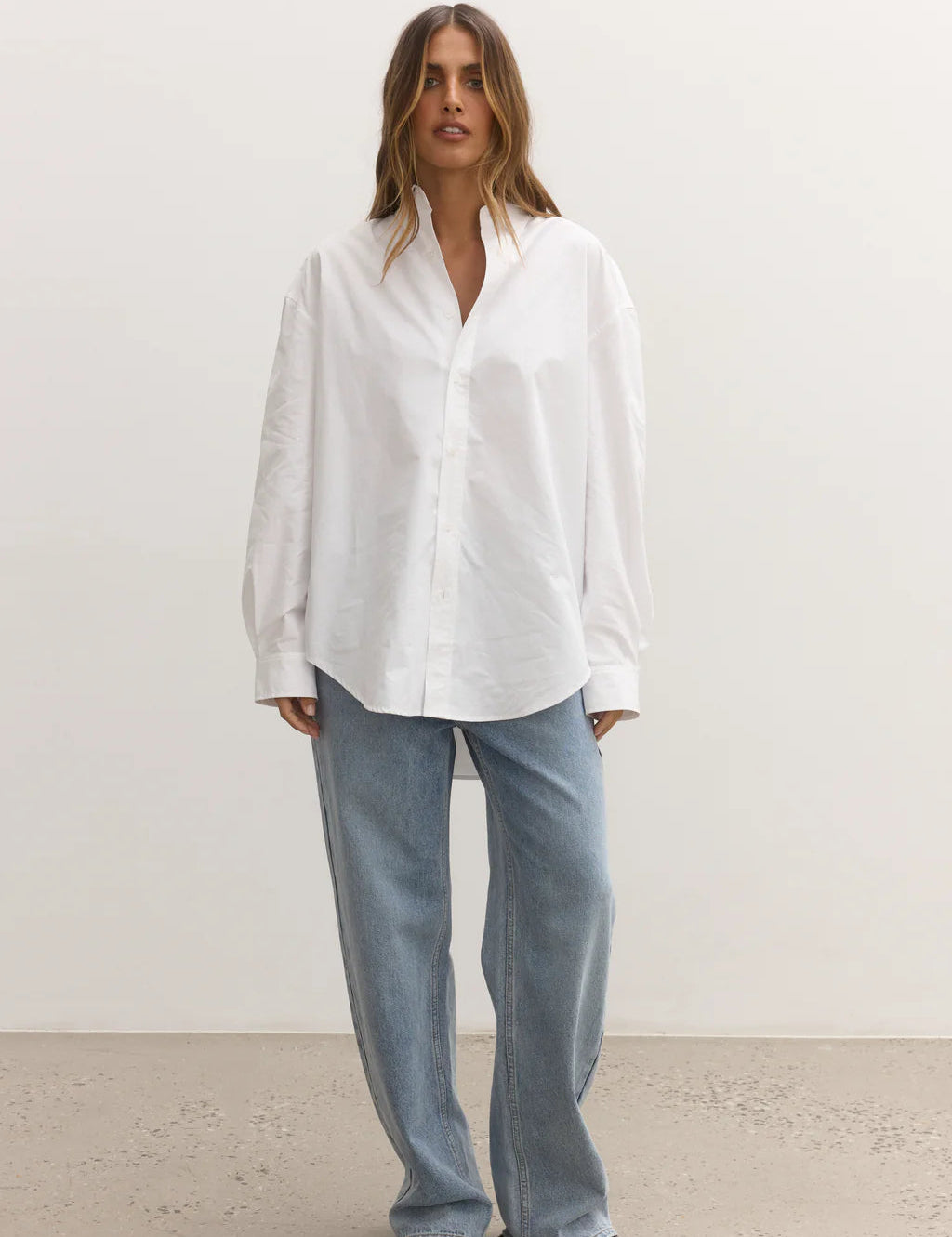 Avoca Shirt in White Bayse Brand