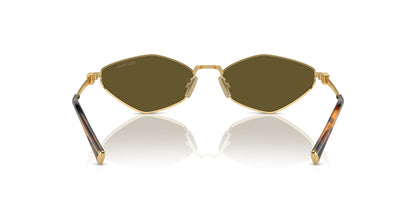 Miu Miu 562ZS in Gold/Dark Brown