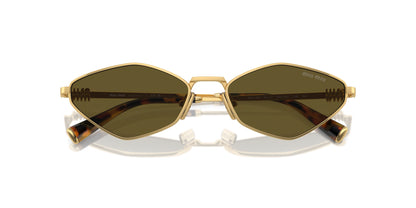 Miu Miu 562ZS in Gold/Dark Brown