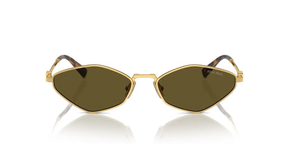 Gold Dark brown Metal frames 