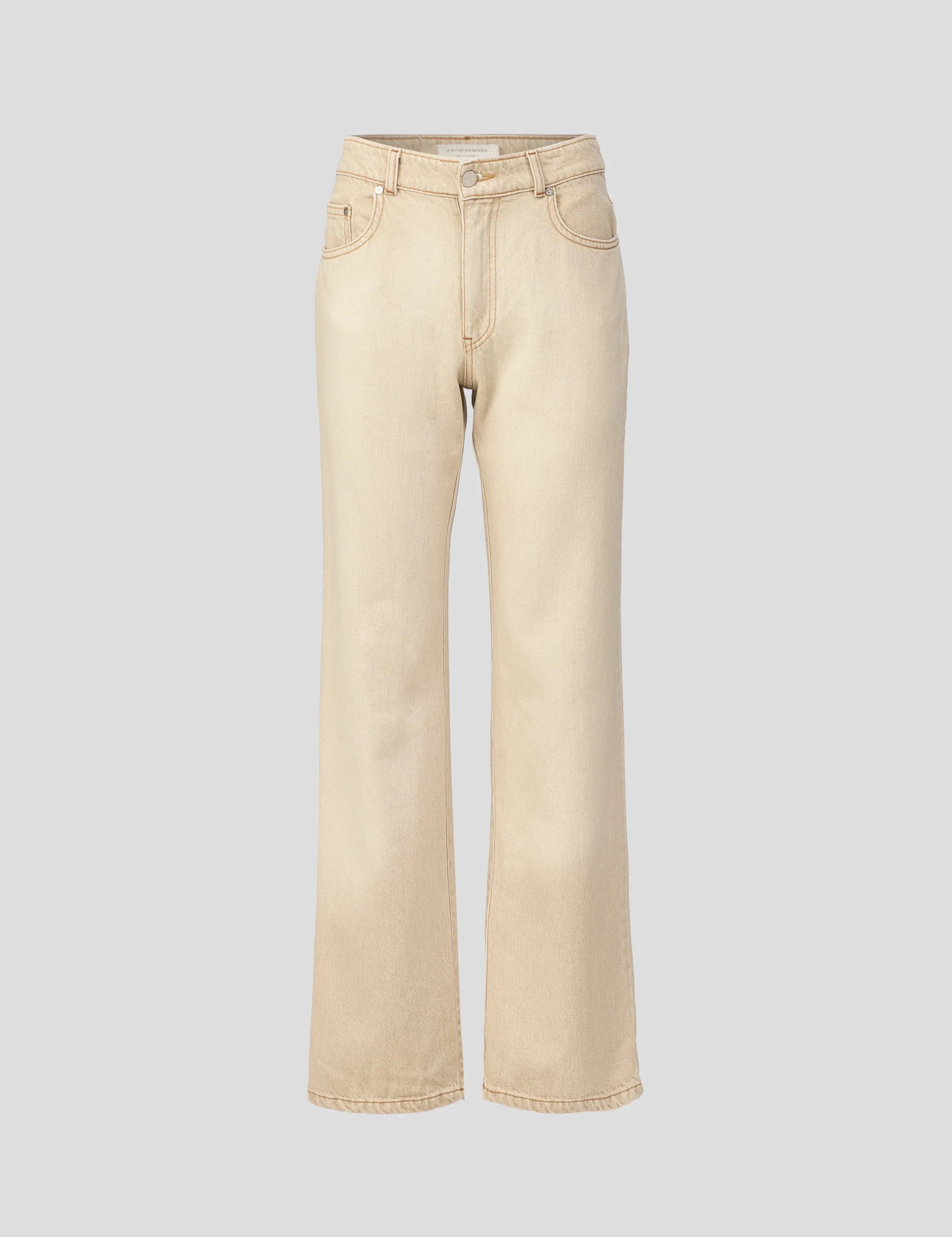 Beige denim wide leg jean clothlifestyleboutique