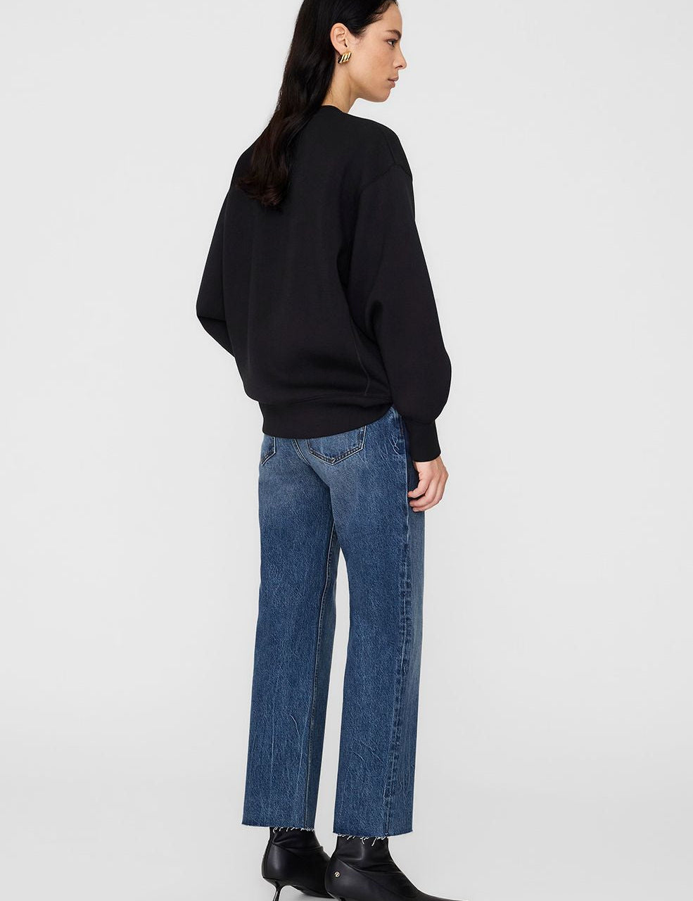 Alto Sweatshirt Framed Monogram Black Anine Bing