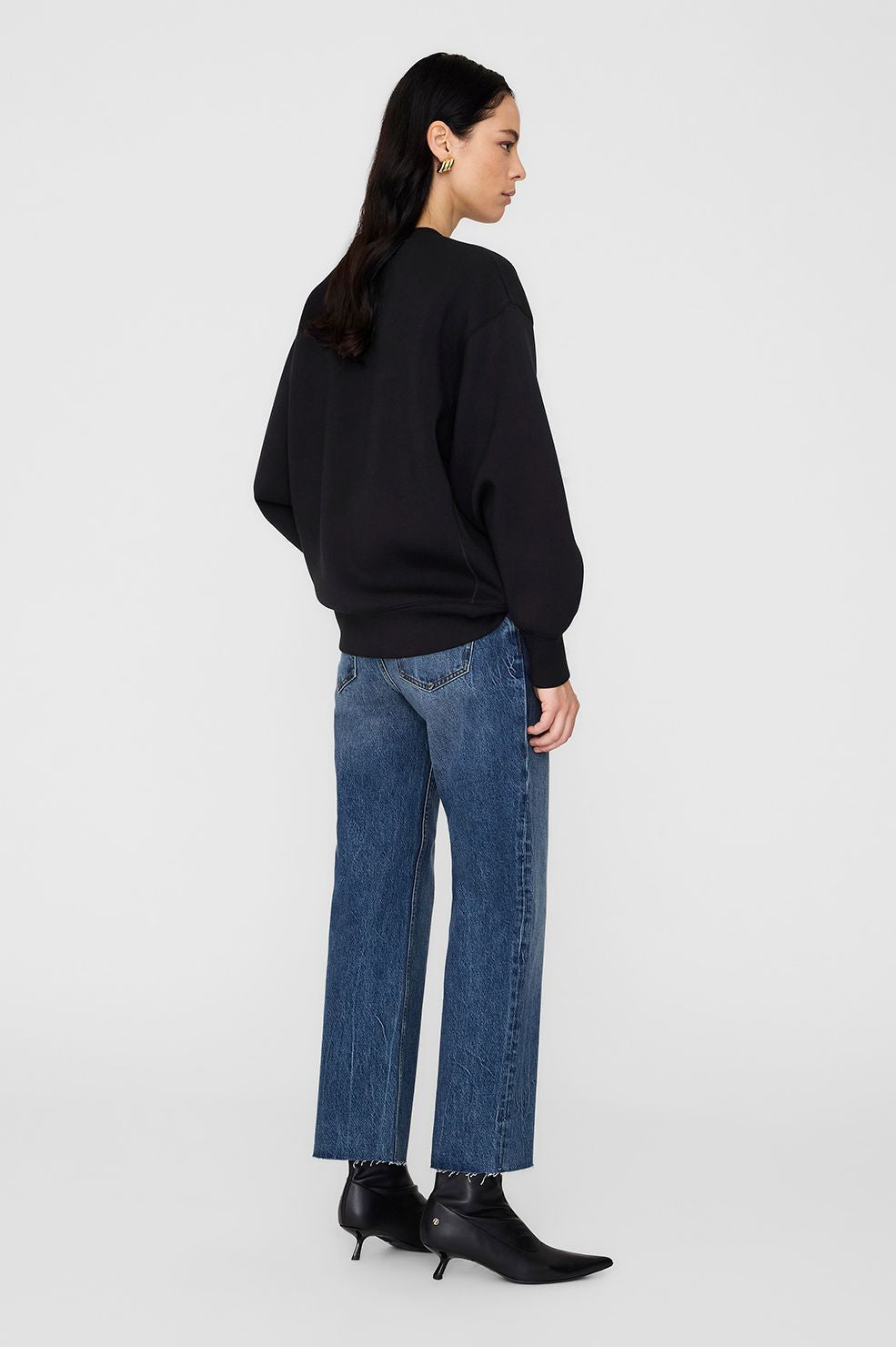 Alto Sweatshirt Framed Monogram Black Anine Bing