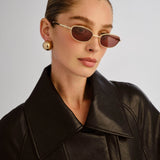 The Brooklyn Sunglasses in Gold Luv Lou