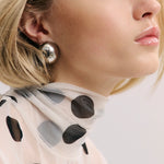 Domed Earring in Gunmetal Anna Rossi