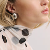 Domed Earring in Gunmetal Anna Rossi