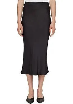 Bar Silk Skirt in Black