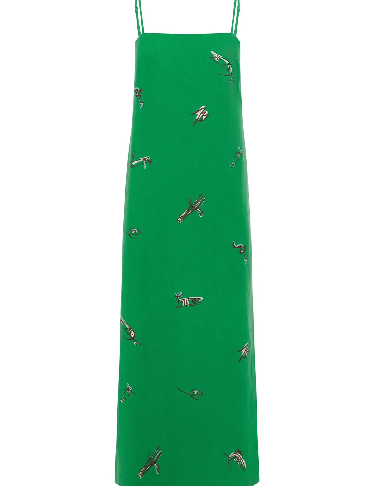 Wanda Embroidered Dress in Green Alemais