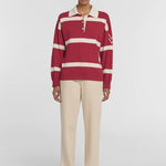 Rival Polo Knit in Red Stripe Viktoria + Woods