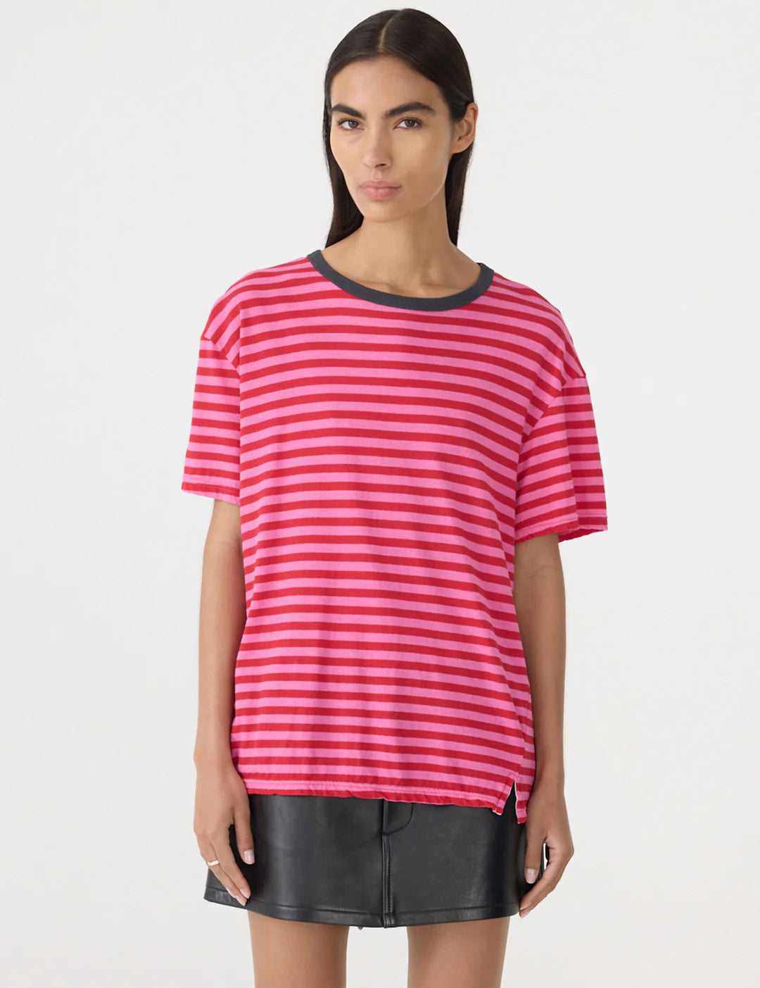Stripe Boyfriend T-Shirt BASSIKE