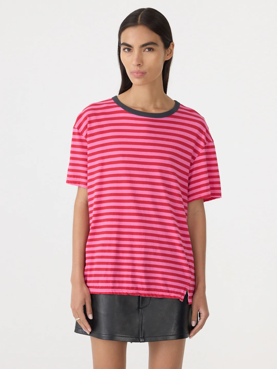 Stripe Boyfriend T-Shirt BASSIKE