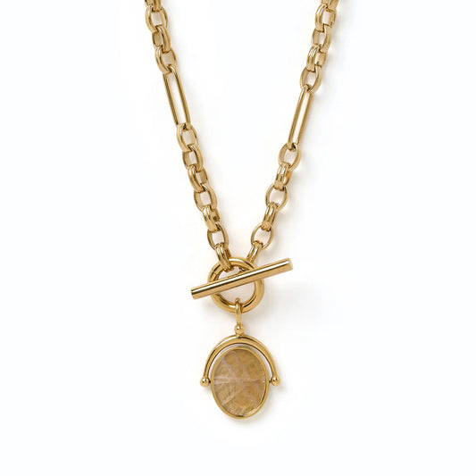 rose quartz necklace gold chain cloth lifestyle boutique