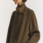 Hemingway Wool Coat in Khaki Viktoria + Woods